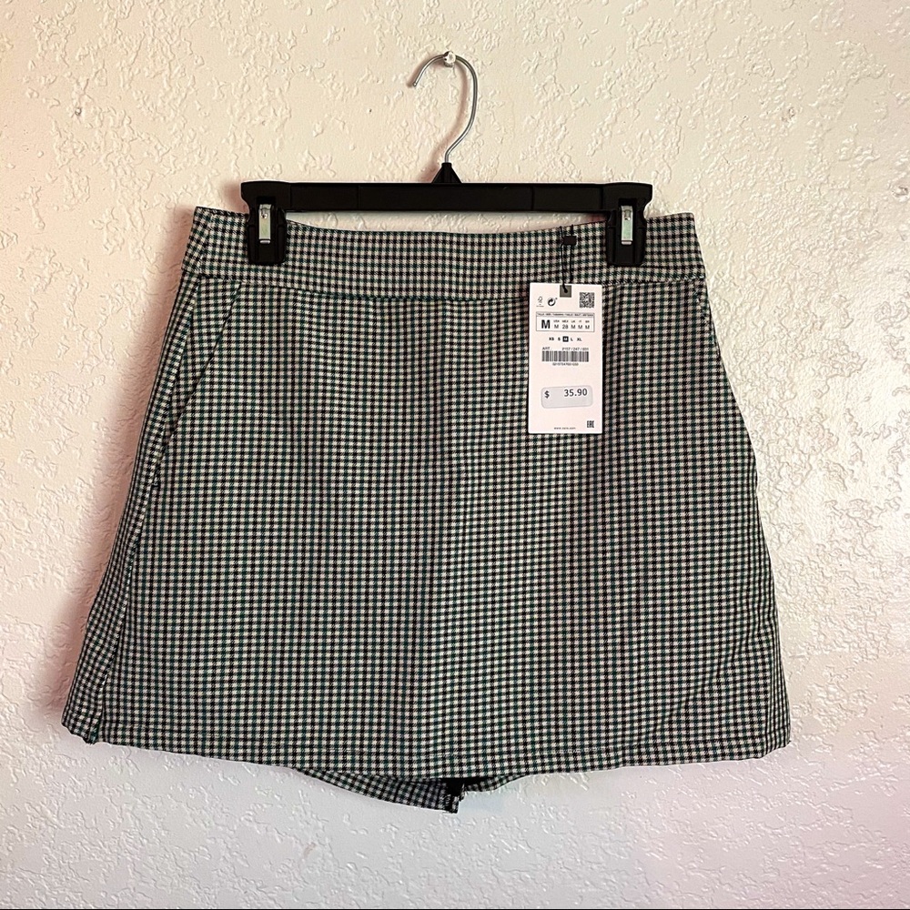 zara high waisted skort